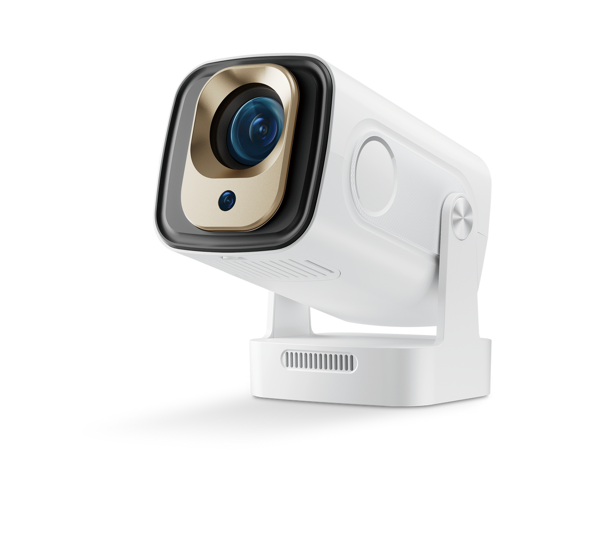 1080p Native Mini Smart Projector with 4K Support, Portable Projector with Wifi 6 and Bluetooth 5.4, 5W Speaker, Built in Apps, Voice Control, Outdoor Movie Projector