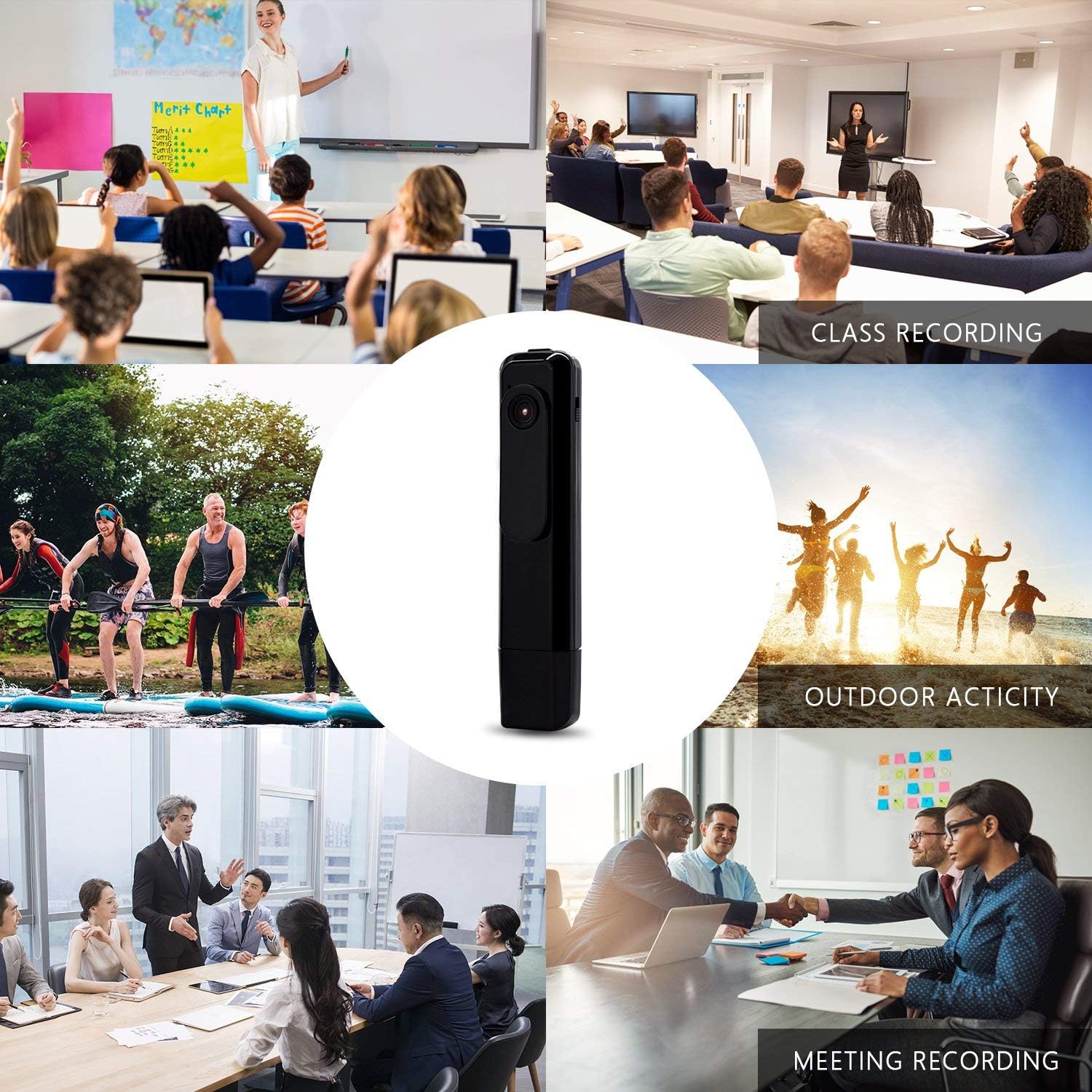 Mini HD Camera with Audio Recording | USB Rechargeable Portable Camera with TF Card Storage & Continuous Recording