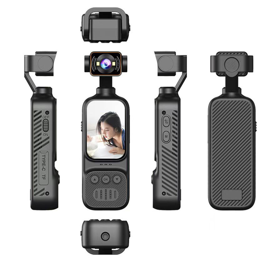 Video Camera 1080P Digital Vlogging Camera with 180° Rotating Lens, 1.97-Inch HD Display, Auto Focus, Built-in Microphone, Pocket Size Portable Camera for YouTube, Travel & Content Creation