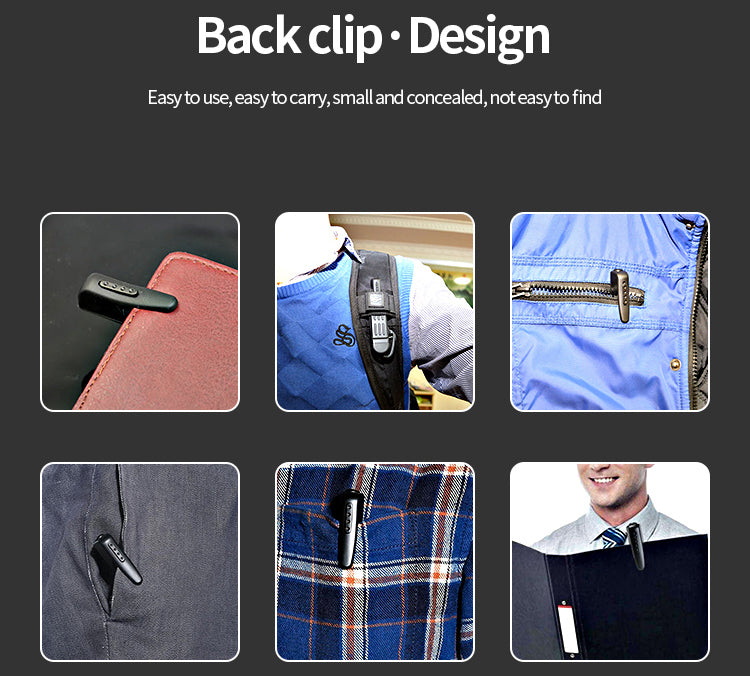 1080P Mini Clip-On Camera with Audio | Portable USB Rechargeable Camera with One-Click Recording & TF Card Support