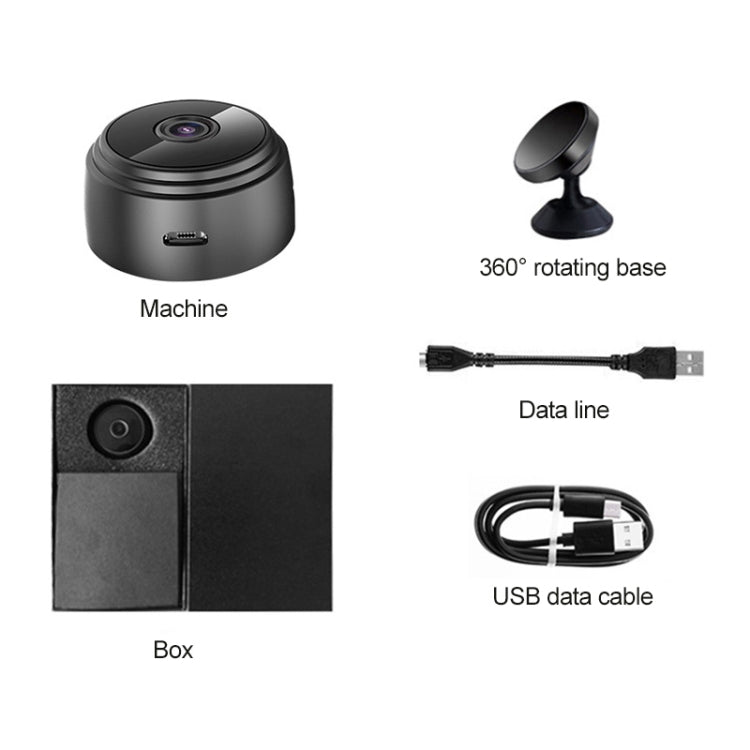 HD Camera 1080P Audio Video Recording, Mobile App Support, Low Light Recording, Rechargeable Battery, Supports Up to 128GB Memory Card, Indoor Security Dome Camera