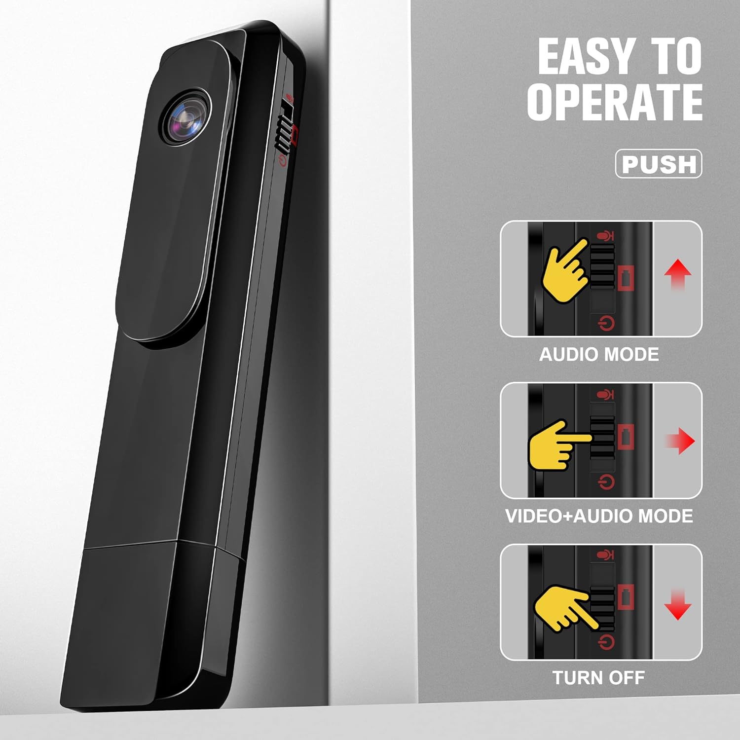 Mini HD Camera with Audio Recording | USB Rechargeable Portable Camera with TF Card Storage & Continuous Recording