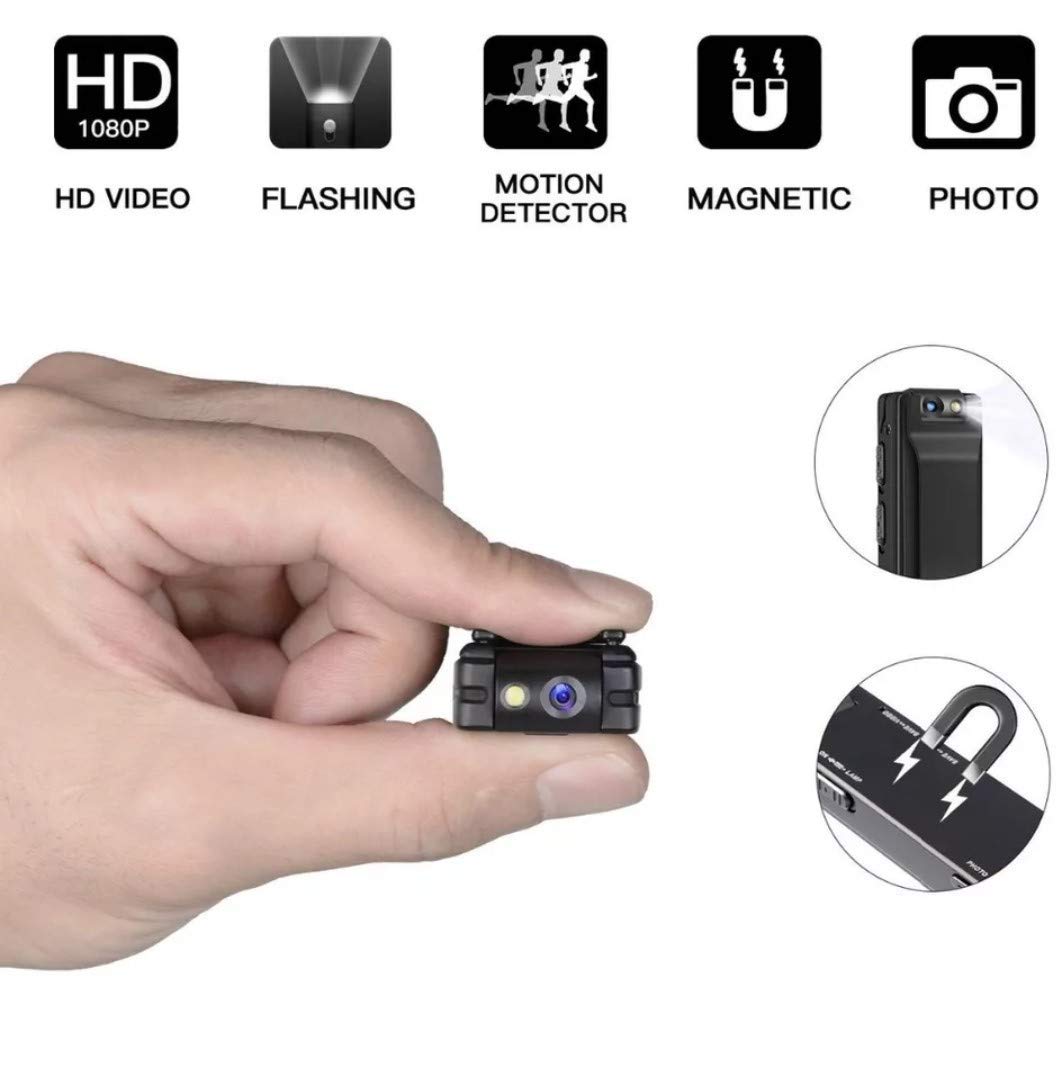 Body Camera Pocket Mini Bodycam, Wearable Portable Video Camera with Rotatable Lens Loop Recording 1080P HD for Personal Body Vlog, Plog, Traveling, Camping (32GB SD Card Included)