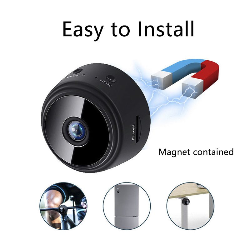 HD Camera 1080P Audio Video Recording, Mobile App Support, Low Light Recording, Rechargeable Battery, Supports Up to 128GB Memory Card, Indoor Security Dome Camera