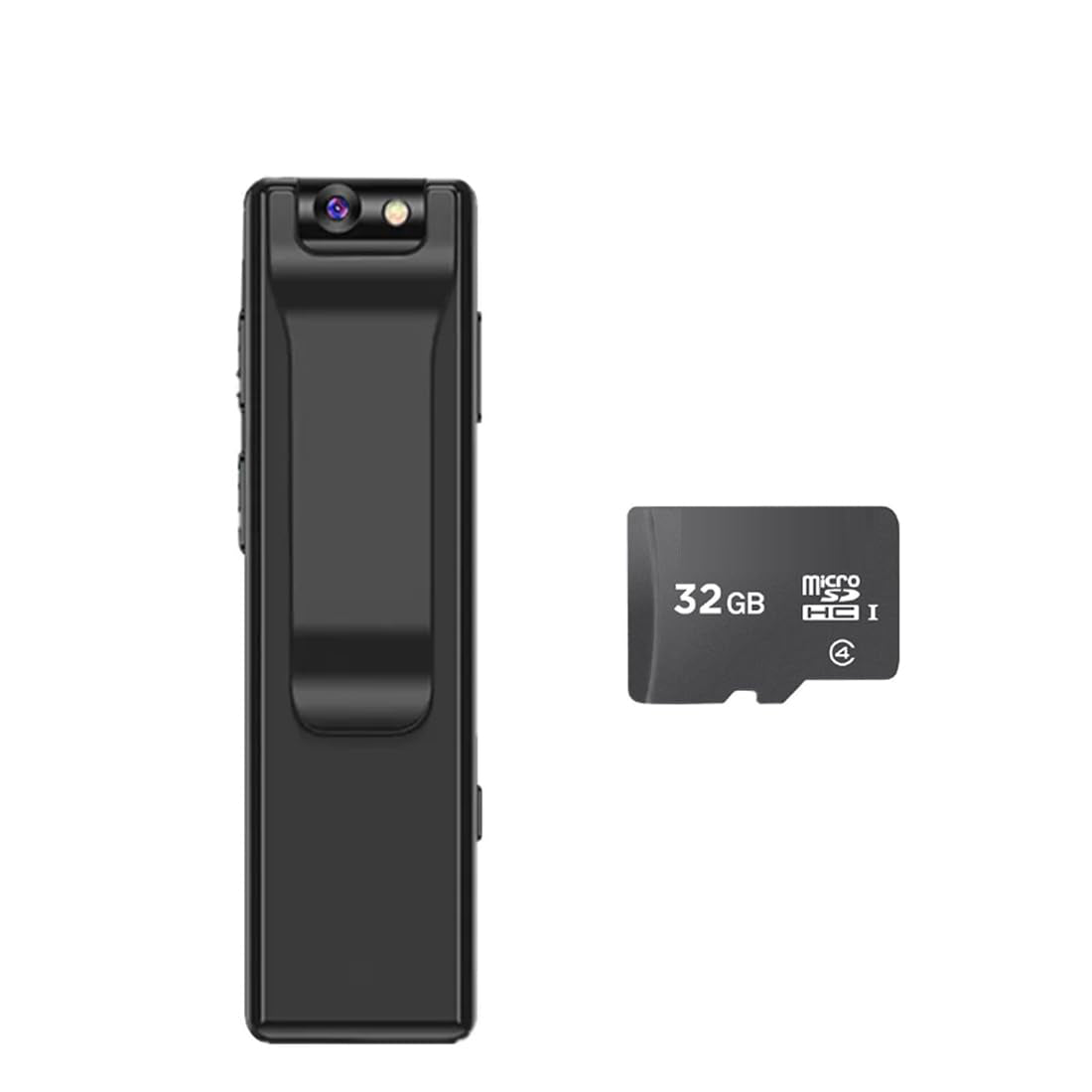 Body Camera Pocket Mini Bodycam, Wearable Portable Video Camera with Rotatable Lens Loop Recording 1080P HD for Personal Body Vlog, Plog, Traveling, Camping (32GB SD Card Included)