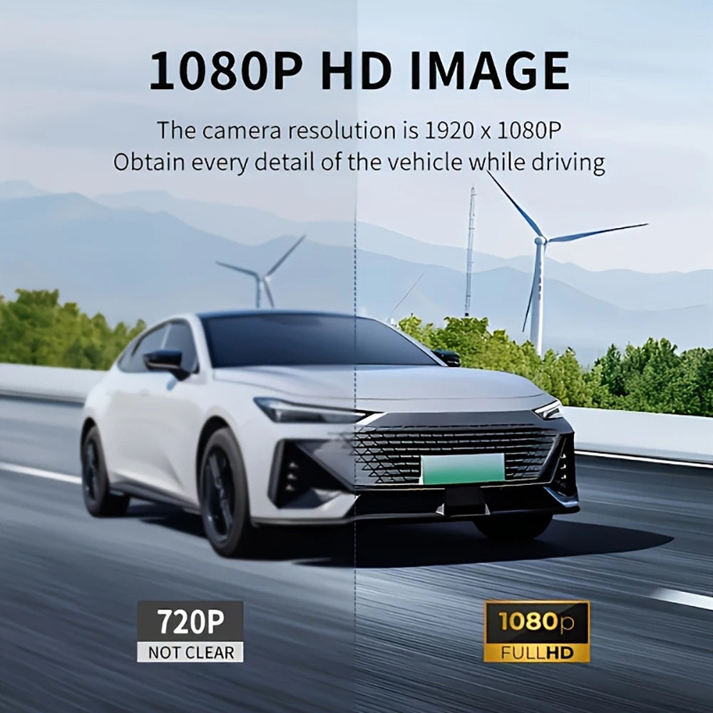 3 Channel Car Dash Camera 1080P Full HD, Front Inside & Rear Recording, Loop Recording, Low Light Night Recording, Wide Angle Lens, 3 Channel Simultaneous Recording, Supports Up to 128GB Class 10 SD Card