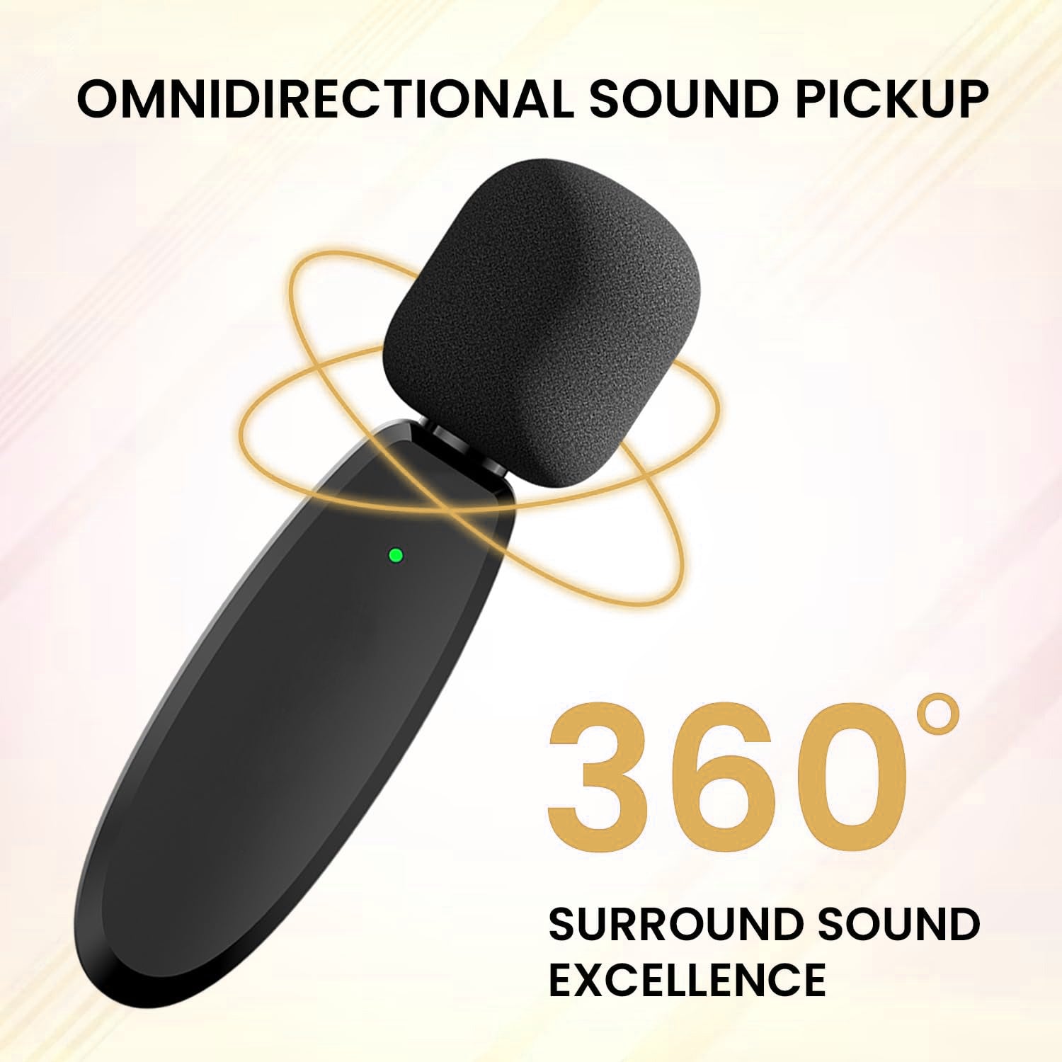 Wireless Microphone All-in-One 3-Port Mini Lavalier Mic – 2.4G Wireless, 20m Range, 1-Drag-1 Clip-On Lapel Mic for Smartphone, Camera, Vlogging, YouTube, Interviews & Content Creation (Single Mic)