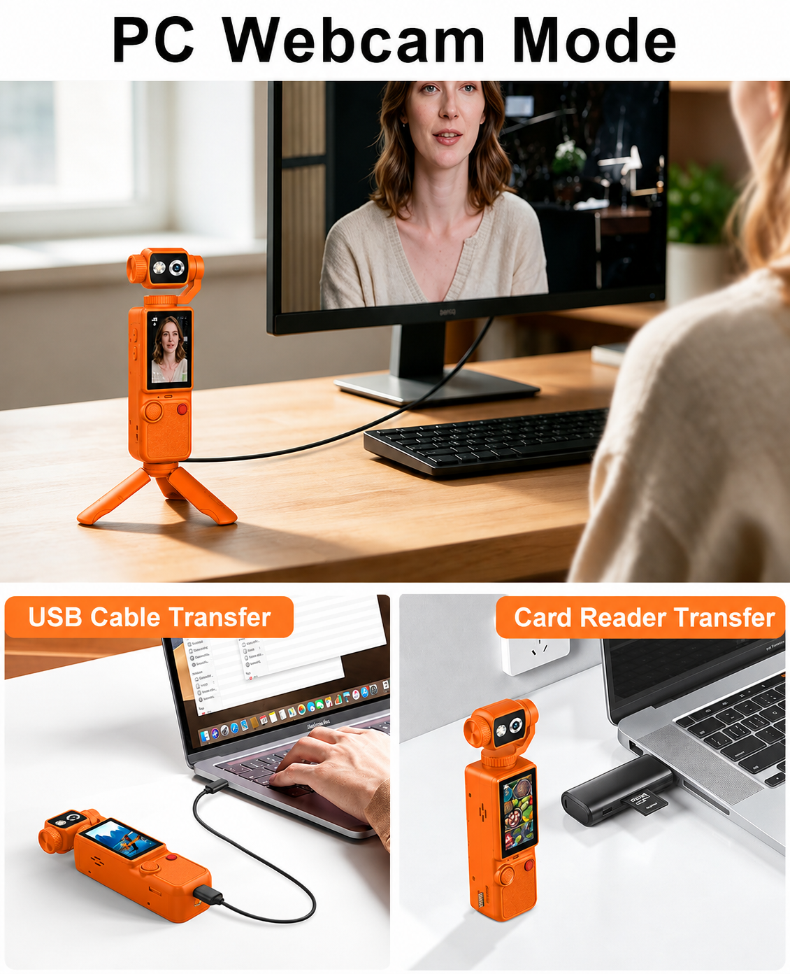 Video Camera for Vlogging - 4K Ultra HD Digital Camera with 180° Rotatable Lens, Autofocus – Handheld Vlogging Camera
