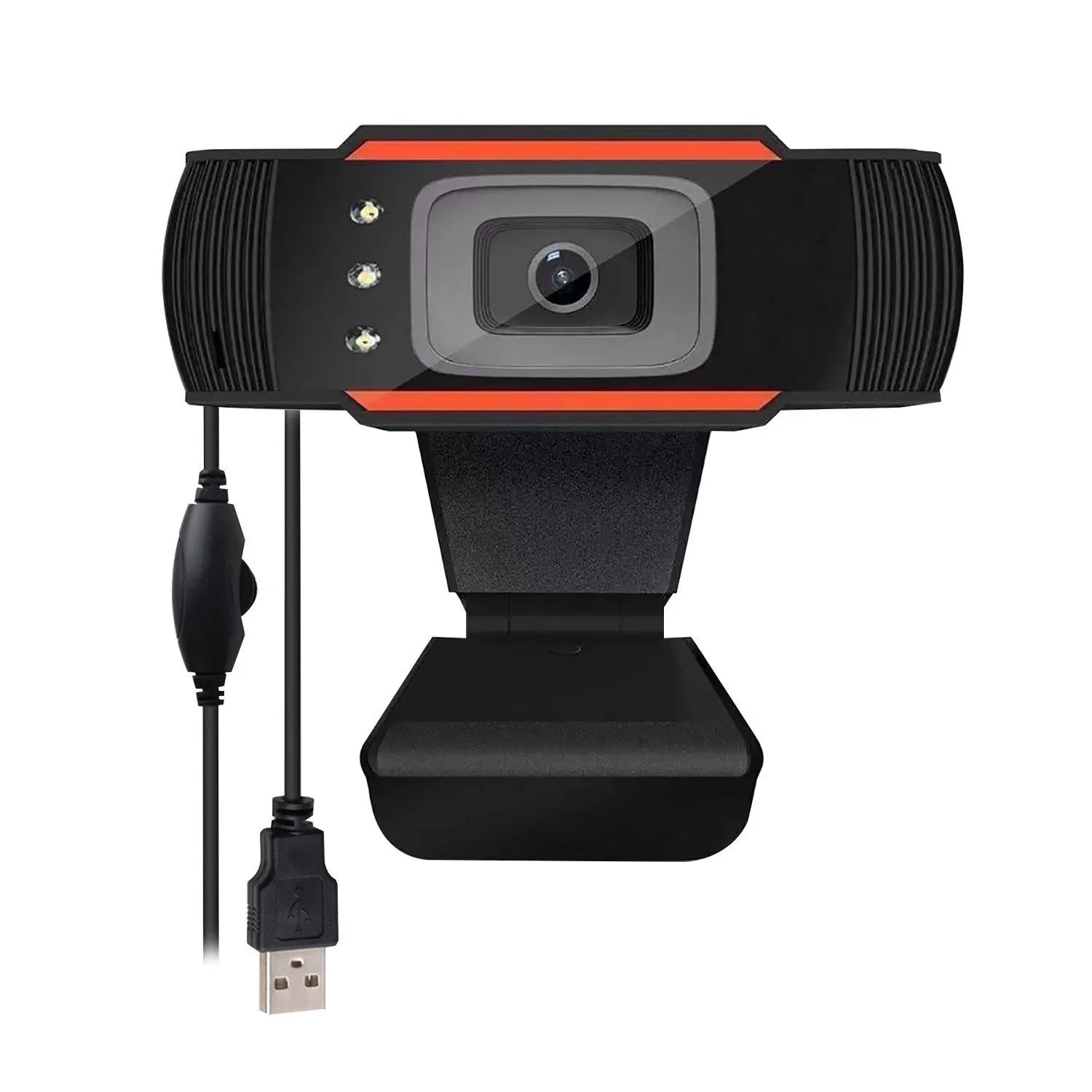 TECHNOVIEW Crisp Pro Digital Zoom 720P Web Camera with 5P HD Quality Lens, CMOS Image Sensor, 24 FPS Video Resolution, Built-in Mic, Auto White Vision, Night Vision and Manual Switch for LED (Black)