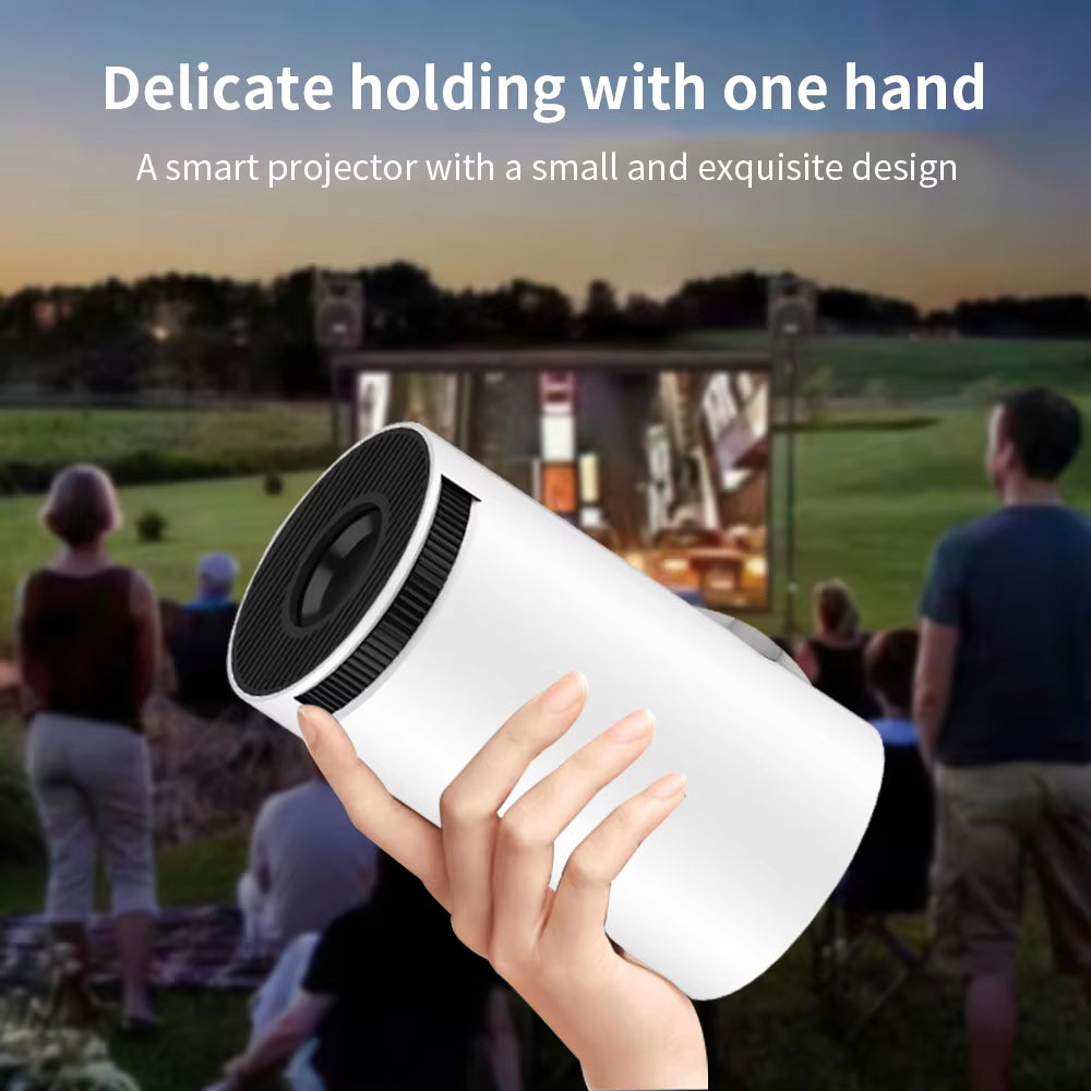 Mini Smart Projector with WiFi 6 & Bluetooth 5.0, Native 720P HD Portable Projector, 4K Video Support, 130 Inch Screen, Wireless Mobile Screen Mirroring for Home Theater, Movies & Gaming