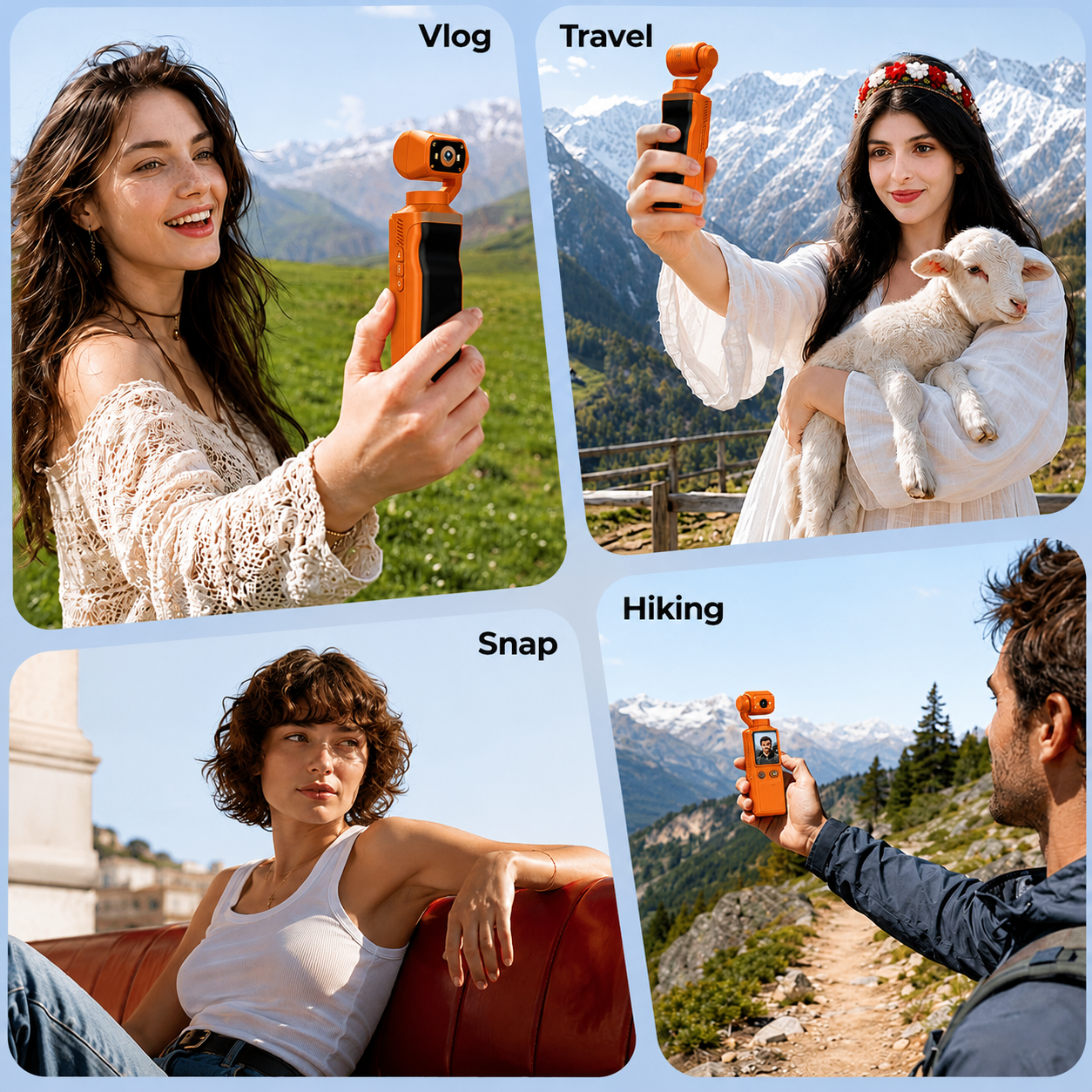 Video Camera for Vlogging - 4K Ultra HD Digital Camera with 180° Rotatable Lens, Autofocus – Handheld Vlogging Camera