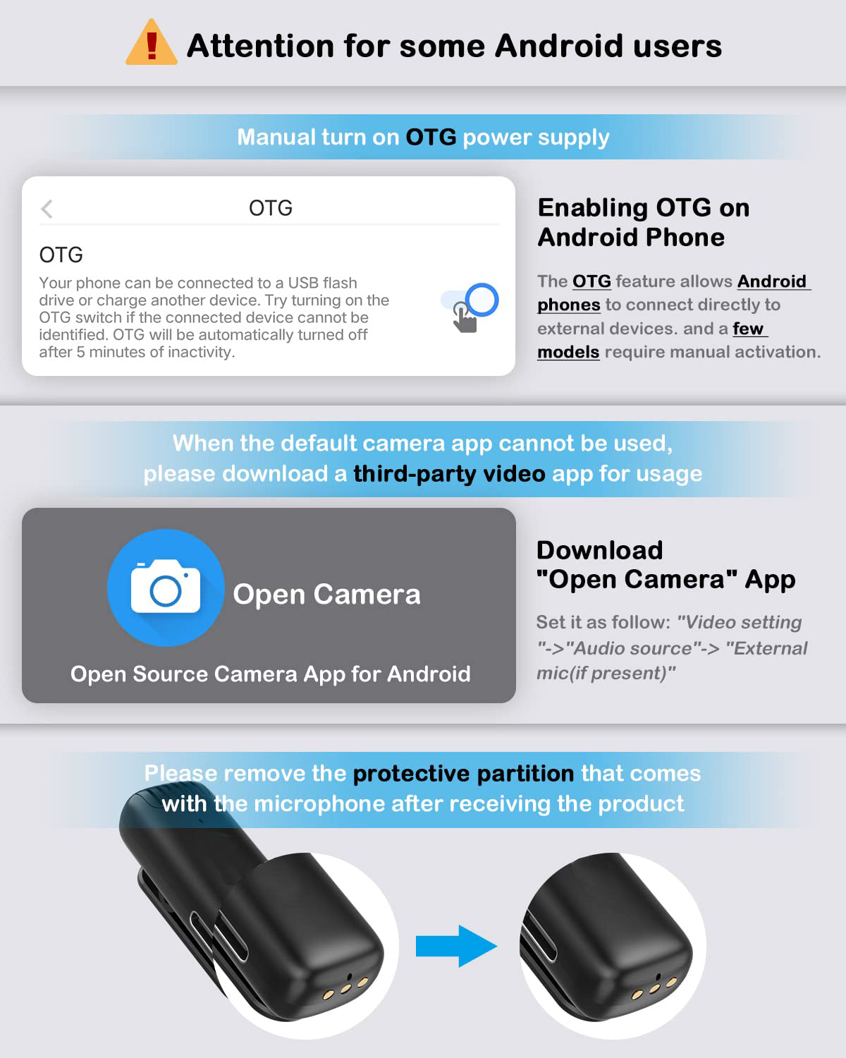 J13 Wireless Mic for YouTube, 3-Level Adjustable Mic Noise Reduction Lapel Mic with Charging Case, Wireless Mic for Video Recording, YouTube, Facebook, Video Production (Double, Universal)