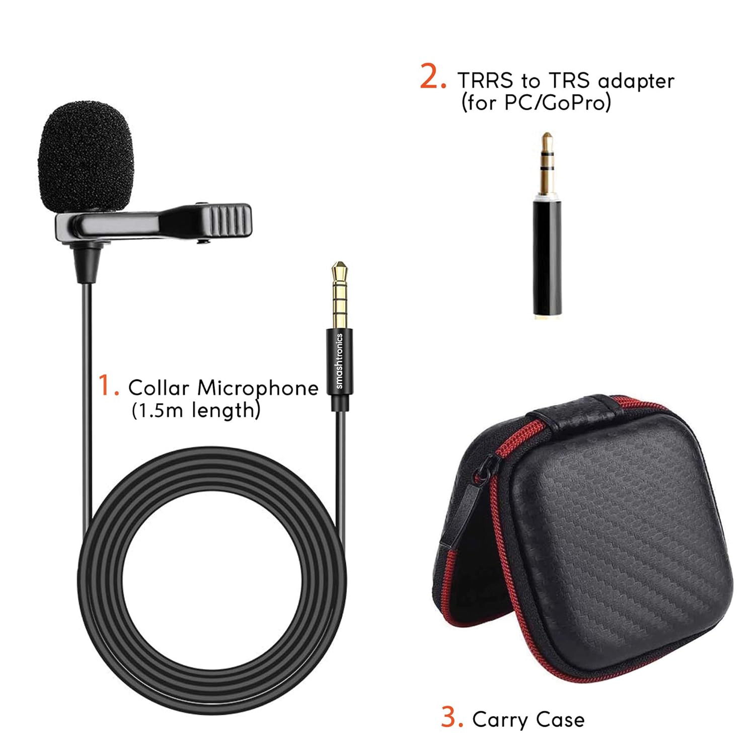 3.5mm Lapel Microphone for Video Recording | Collar Mic | Small Mic for Phone | Wired Mini Mic for Phone | Microphone for Recording