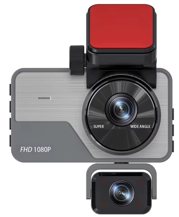 3 Channel Car Dash Camera 1080P Full HD, Front Inside & Rear Recording, Loop Recording, Low Light Night Recording, Wide Angle Lens, 3 Channel Simultaneous Recording, Supports Up to 128GB Class 10 SD Card
