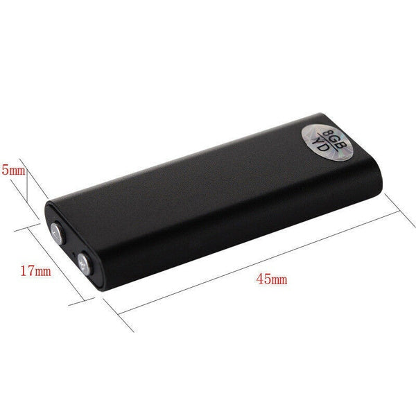 Mini Digital Audio Recorder – 8GB Built-in Memory, Up to 14 Hours Recording, Compact USB Rechargeable Design