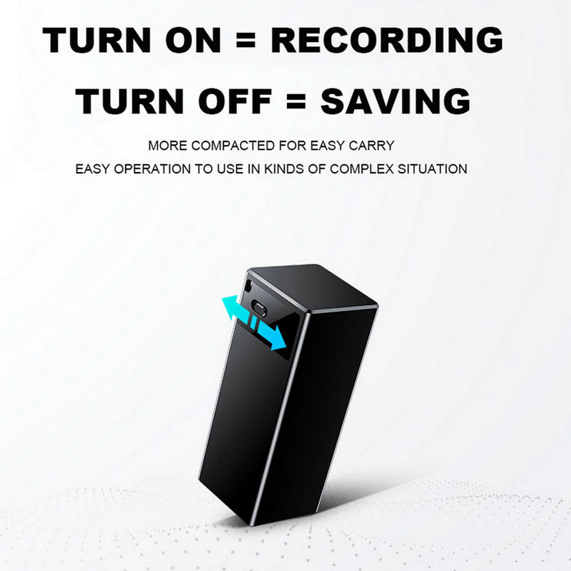 Mini Voice Recorder 64GB – Voice Activated Digital Audio Recorder with Playback, Long Battery Life & One-Touch Recording