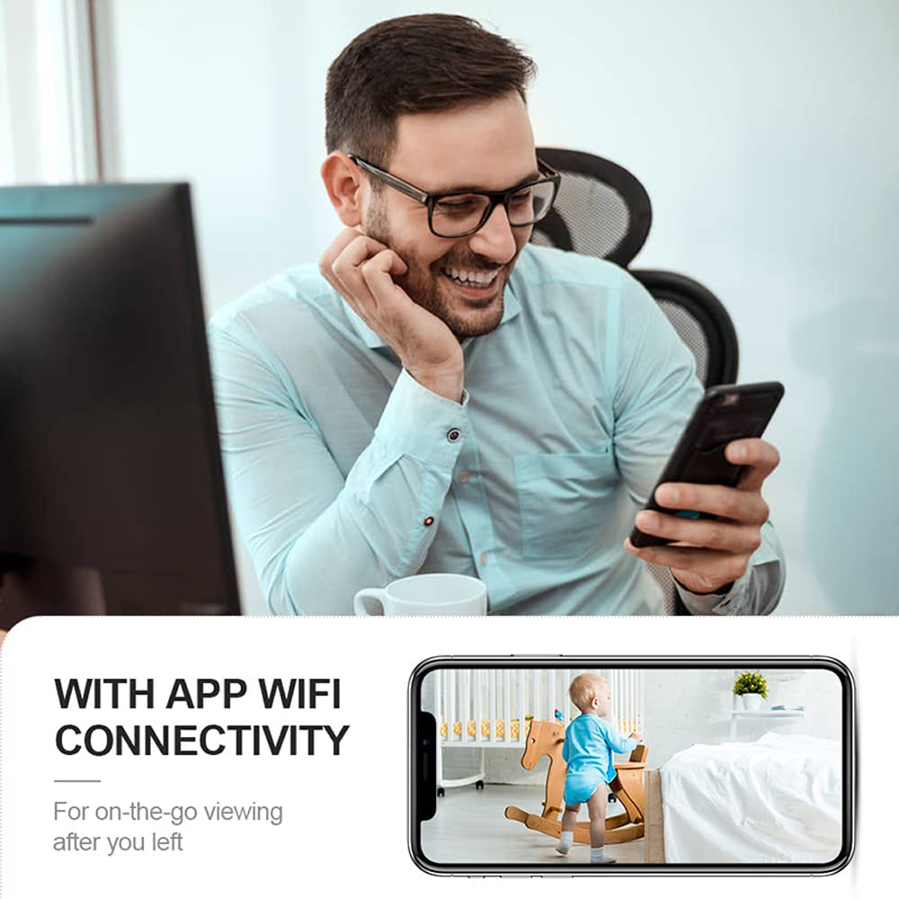 Wireless HD Camera 1080P, Upto 4 Hours Battery Backup, Night Vision, Wide Angle, Indoor HD Mini Portable Camera, Support Mobile Phone Real Time Viewing (Super WiFi Camera A18)