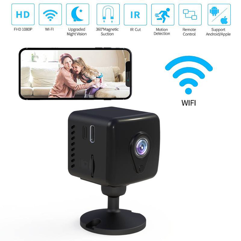 Wireless HD Camera 1080P, Upto 4 Hours Battery Backup, Night Vision, Wide Angle, Indoor HD Mini Portable Camera, Support Mobile Phone Real Time Viewing (Super WiFi Camera A18)