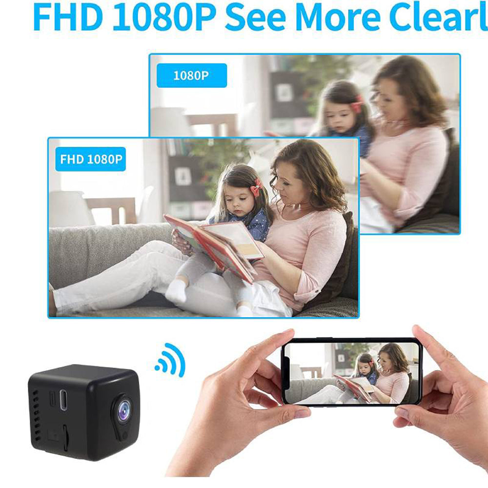 Wireless HD Camera 1080P, Upto 4 Hours Battery Backup, Night Vision, Wide Angle, Indoor HD Mini Portable Camera, Support Mobile Phone Real Time Viewing (Super WiFi Camera A18)