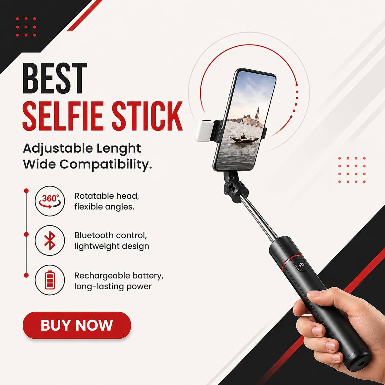 67inch Selfie Stick Tripod Stand with LED Light – 3-in-1 Phone Stand with Bluetooth Remote & Rechargeable Ring Light for Photos, Makeup, Vlogging, and Video Calls (6FT Stick with Light)