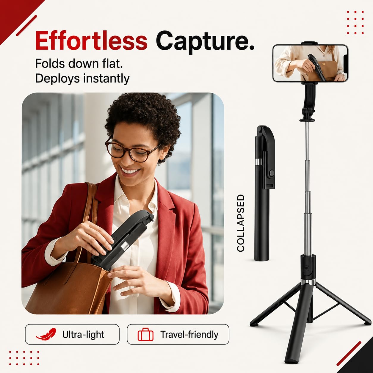 67inch Selfie Stick Tripod Stand with LED Light – 3-in-1 Phone Stand with Bluetooth Remote & Rechargeable Ring Light for Photos, Makeup, Vlogging, and Video Calls (6FT Stick with Light)