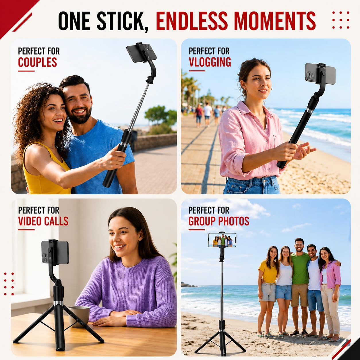 67inch Selfie Stick Tripod Stand with LED Light – 3-in-1 Phone Stand with Bluetooth Remote & Rechargeable Ring Light for Photos, Makeup, Vlogging, and Video Calls (6FT Stick with Light)