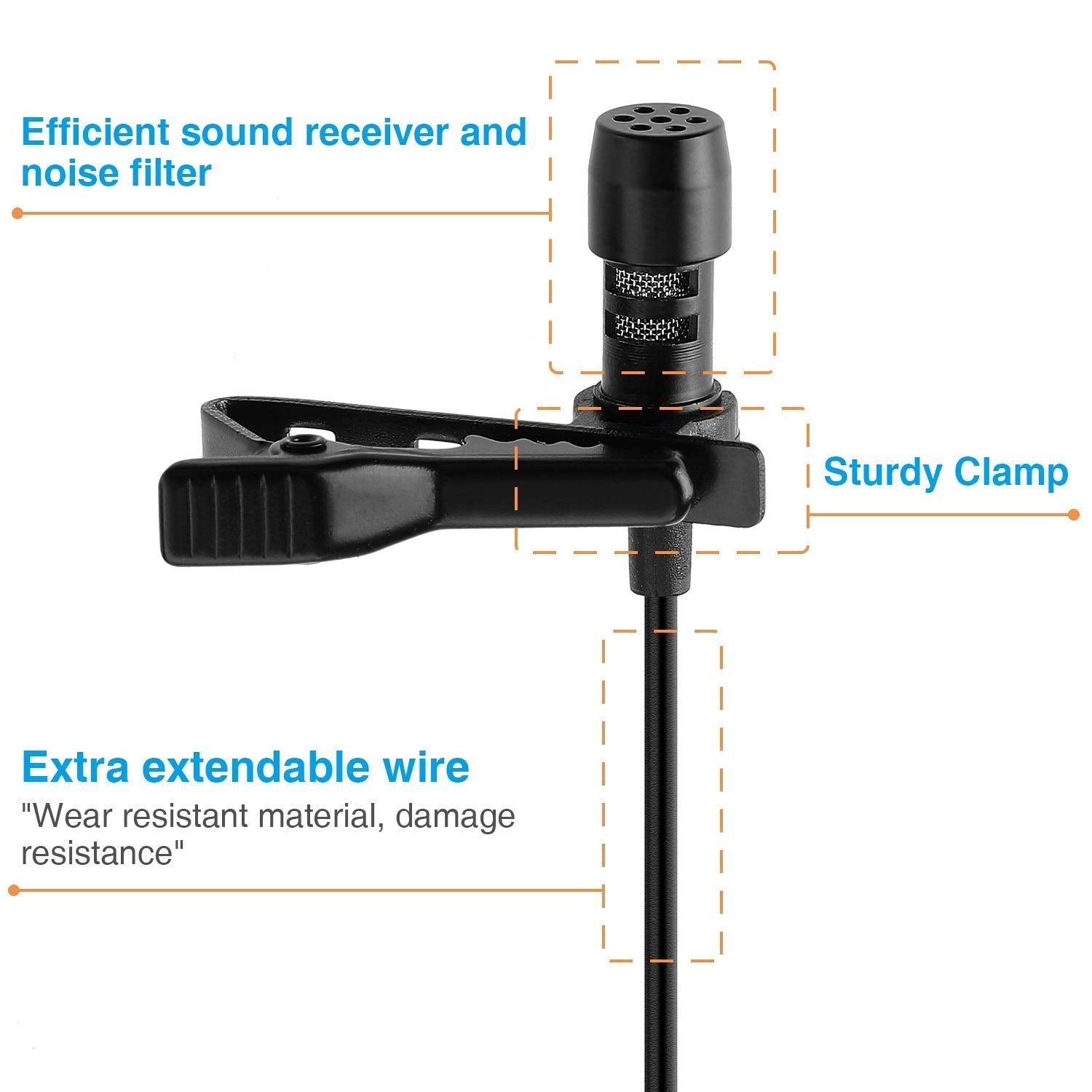 3.5mm Lapel Microphone for Video Recording | Collar Mic | Small Mic for Phone | Wired Mini Mic for Phone | Microphone for Recording