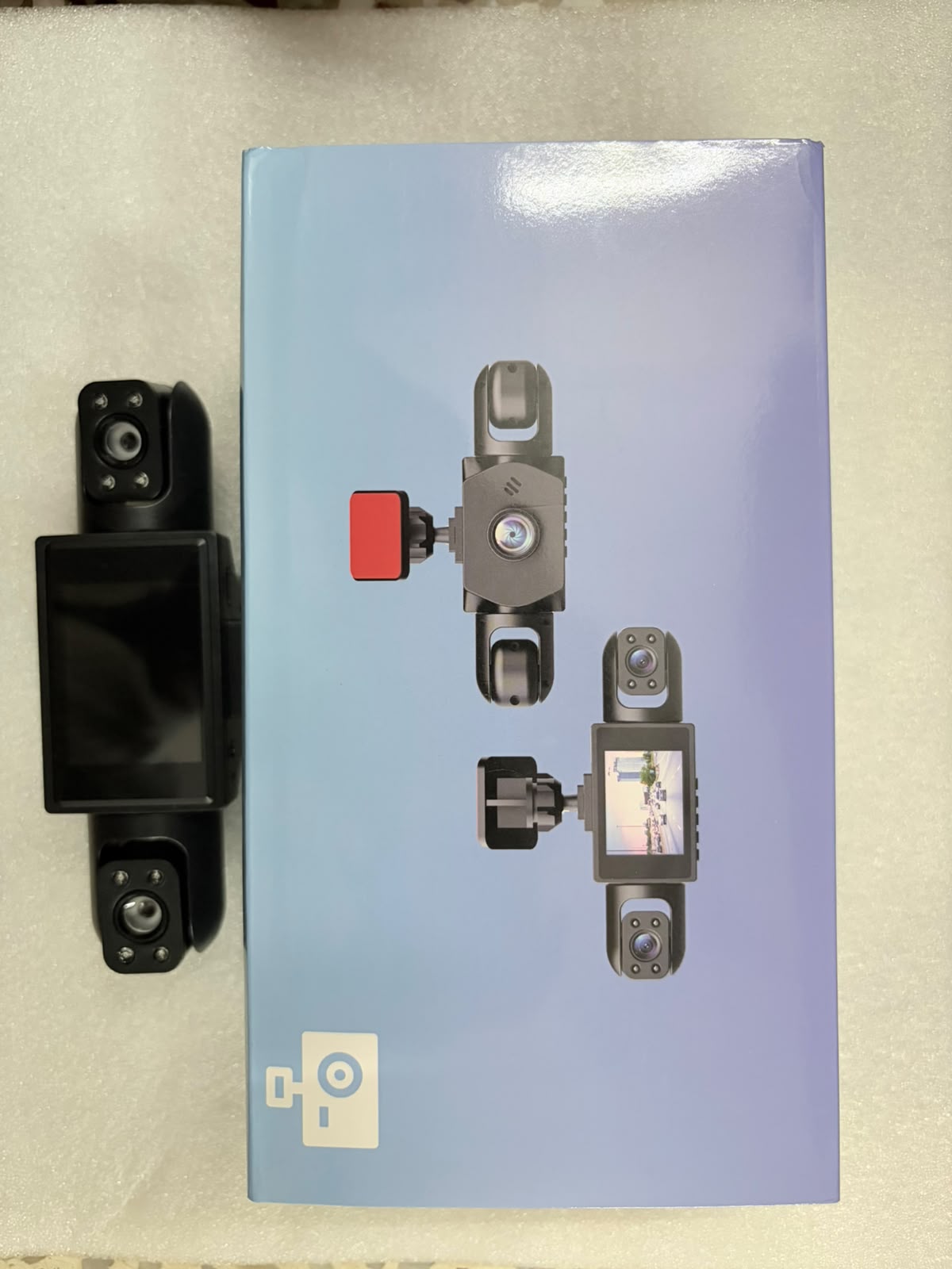 4 Channel 1080P Car Dash Camera with, 4 Camera View, Low Light Recording, 3.0" Display, Loop Recording, Collision Detection, Supports Up to 128GB Class 10 SD Card