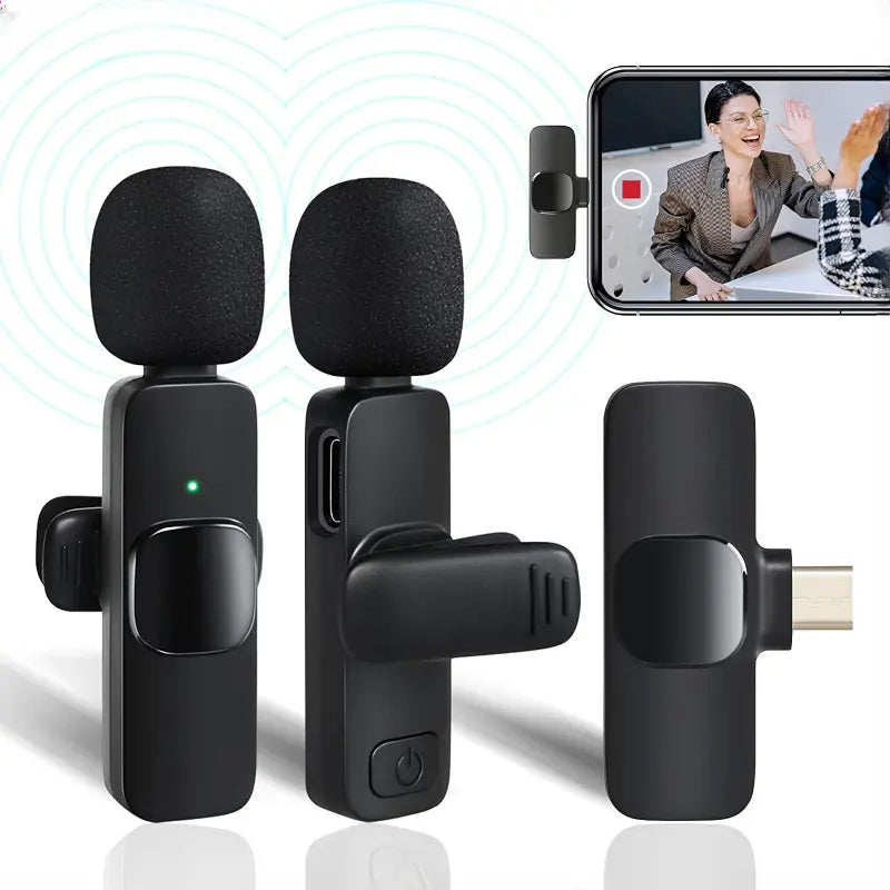 K9 Dual Wireless Lavalier Microphone for All Smartphones | Noise Cancellation Dual Mic Set with Receiver for Recording Interviews, Vlogs, YouTube, Reels