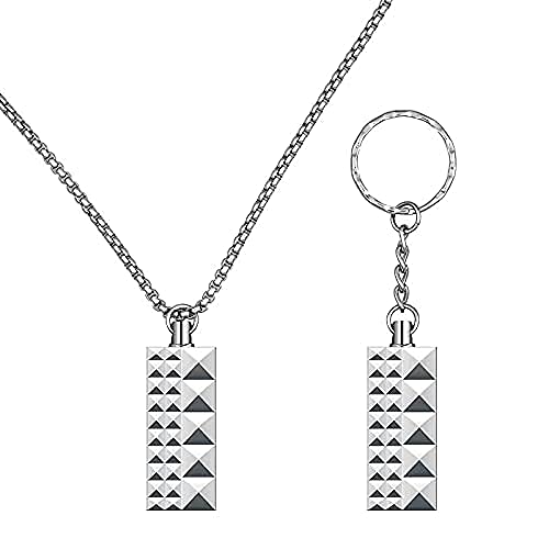 32GB Pendant Voice Recorder Necklace, Mini Keychain Audio Recorder with Stereo Microphone, One-Touch Recording, Up to 15 Hours Recording Time