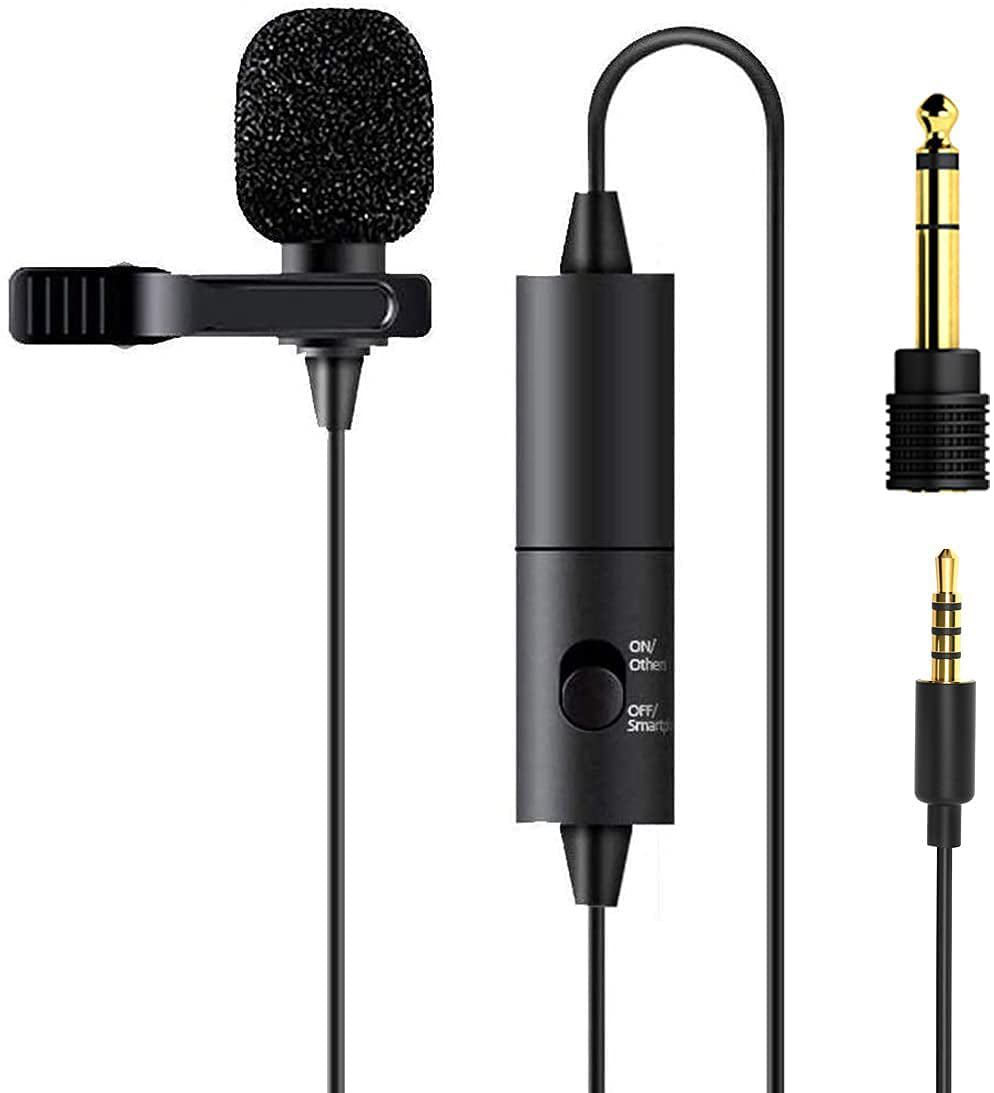 Wireless Lavalier Microphone with 3.5mm Jack – Clip-On Lapel Mic for YouTube, Vlogging, Interviews & Podcast | Noise Reduction, Plug & Play, Compatible with Smartphone, DSLR & Laptop
