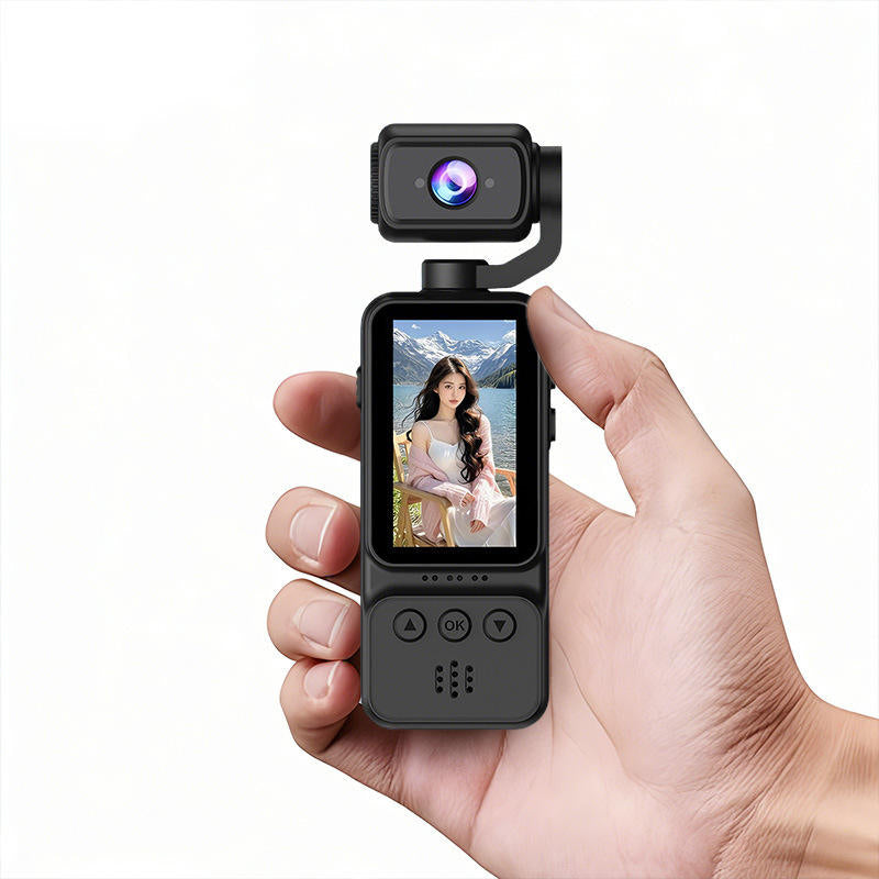 Video Camera 1080P Digital Vlogging Camera with 180° Rotating Lens, 1.97-Inch HD Display, Auto Focus, Built-in Microphone, Pocket Size Portable Camera for YouTube, Travel & Content Creation