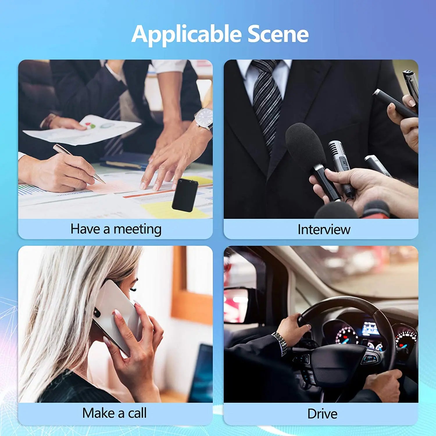 64GB Mini Voice Recorder – Compact One-Touch Audio Recording Device with Up to 24 Hours Battery Life