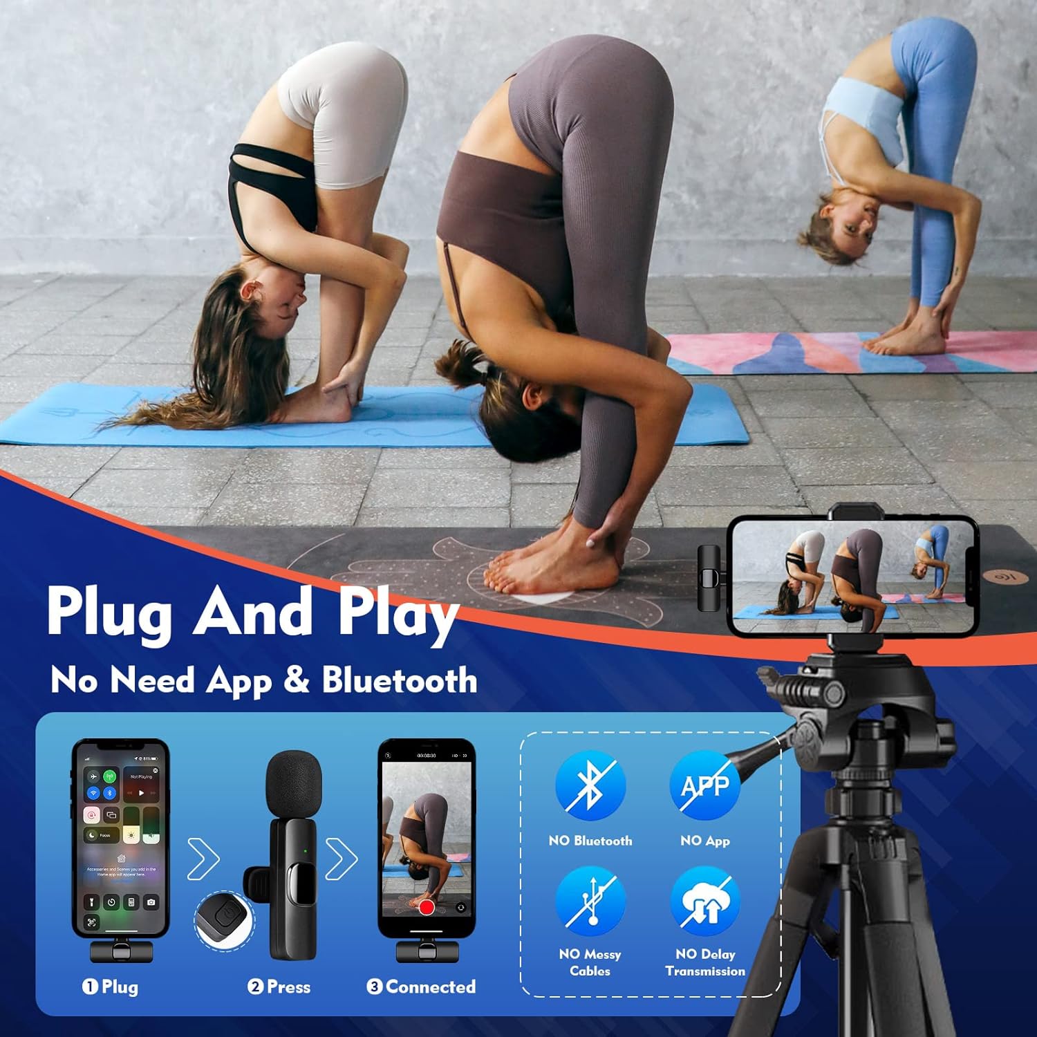K9 Dual Wireless Lavalier Microphone for All Smartphones | Noise Cancellation Dual Mic Set with Receiver for Recording Interviews, Vlogs, YouTube, Reels