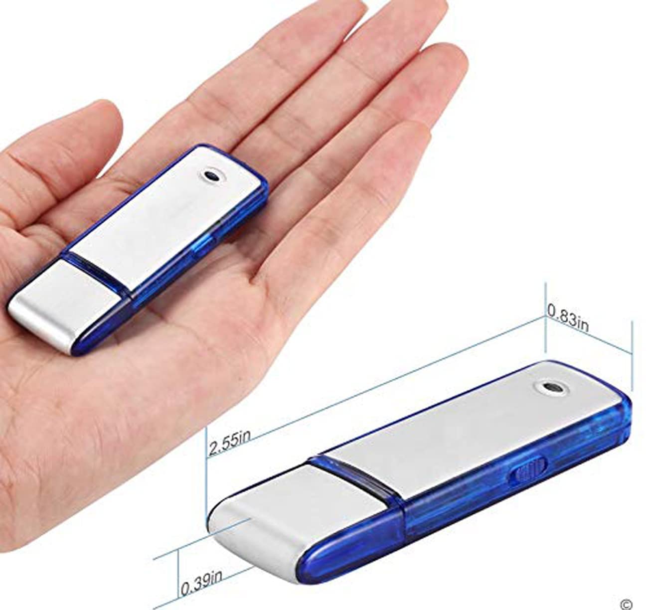 8GB Digital Voice Recorder USB Device | Rechargeable Audio Recorder | 12 Hours Recording With Single Charge