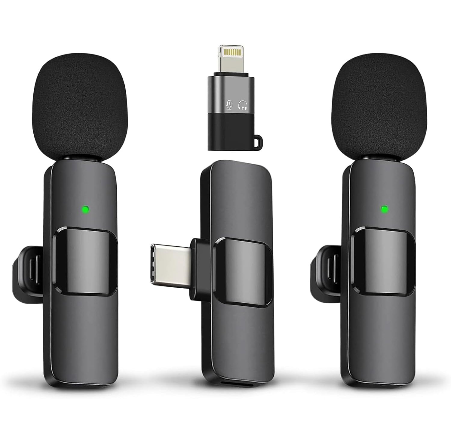 K9 Dual Wireless Lavalier Microphone for All Smartphones | Noise Cancellation Dual Mic Set with Receiver for Recording Interviews, Vlogs, YouTube, Reels