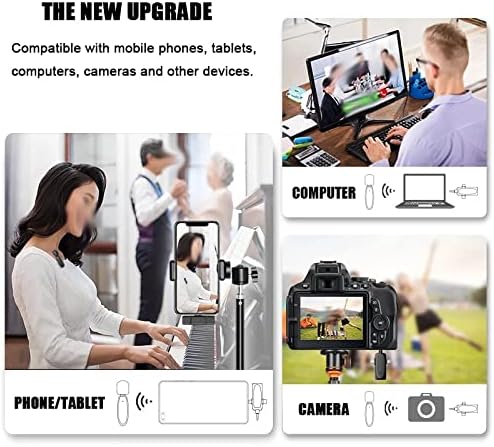 Wireless Microphone All-in-One 3-Port Mini Lavalier Mic – 2.4G Wireless, 20m Range, 1-Drag-1 Clip-On Lapel Mic for Smartphone, Camera, Vlogging, YouTube, Interviews & Content Creation (Single Mic)