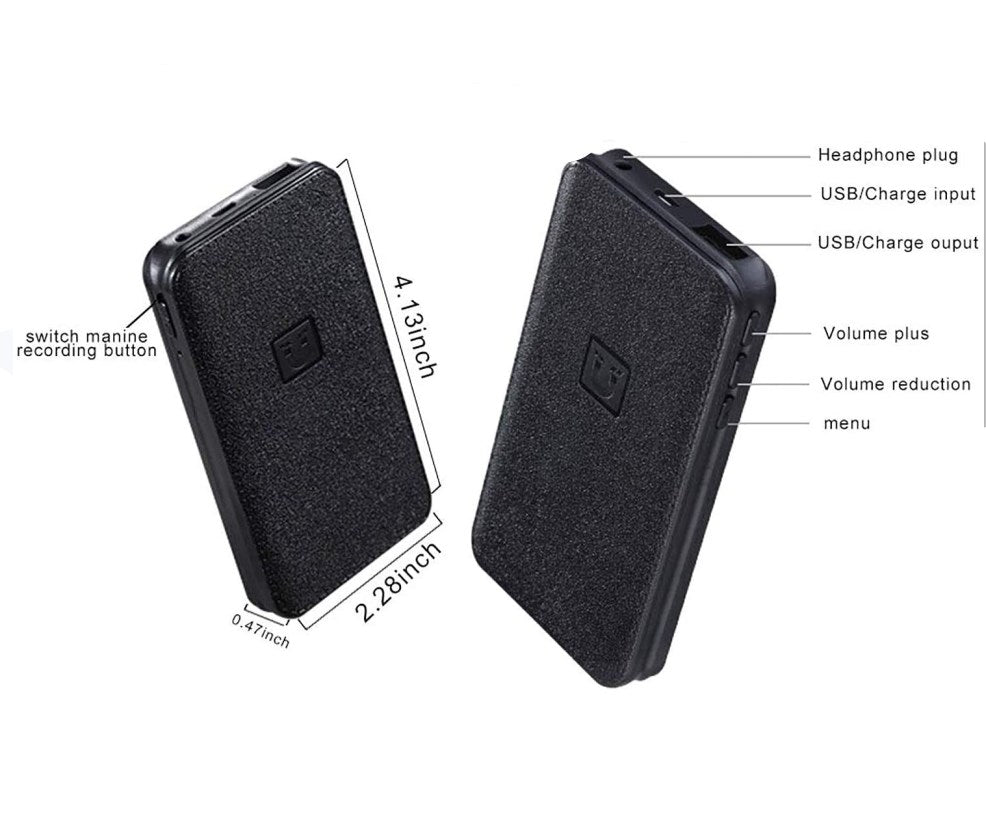 32GB Voice Recorder with Voice Activation – Up to 2-3 Days Recording on a Single Charge