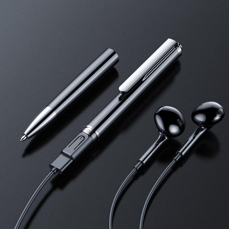 Digital Audio Note-Taking Pen 32GB with Voice Activation, MP3 Playback & Noise Reduction